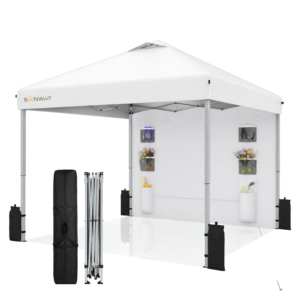 SANWAY 10x10 Pop Up Canopy with Sidewalls, Heavy Duty Instant Canopy Tent for Parties, Events, Camping