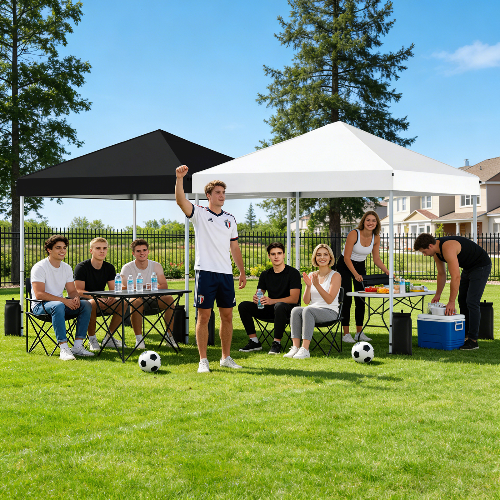 SANWAY 10x10 Pop Up Canopy Tent, One Push Setup - Image 2