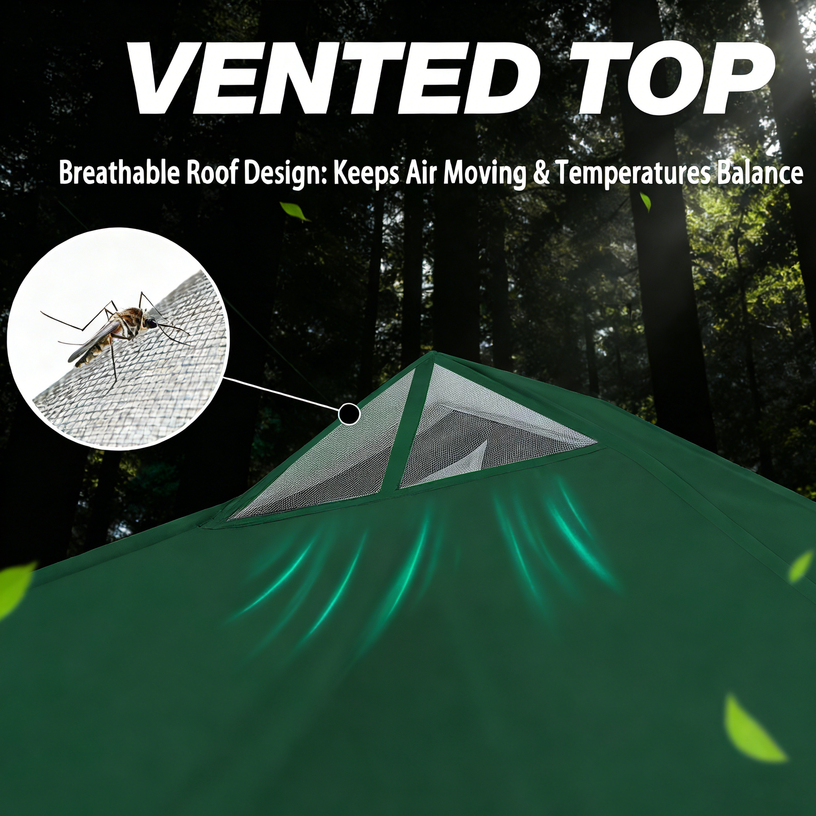 SANWAY 10x10 Pop up Canopy, Heavy Duty One Push, Outdoor Instant Canopy Protable for Events Camping Beach Tent - Green - Image 8