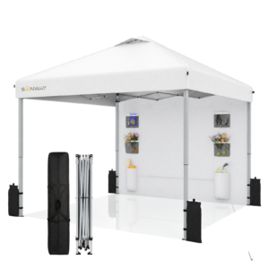 SANWAY 10x10 Pop Up Canopy with Sidewalls, Heavy Duty Instant Canopy Tent for Parties, Events, Camping