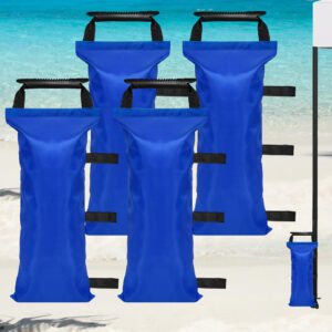 4 Pack (NO Sand) 120 LBS Sand Bags for Canopy Weights (Blue)