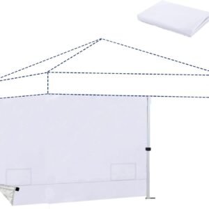 10x10 Canopy Sidewalls,1Pack - Light White