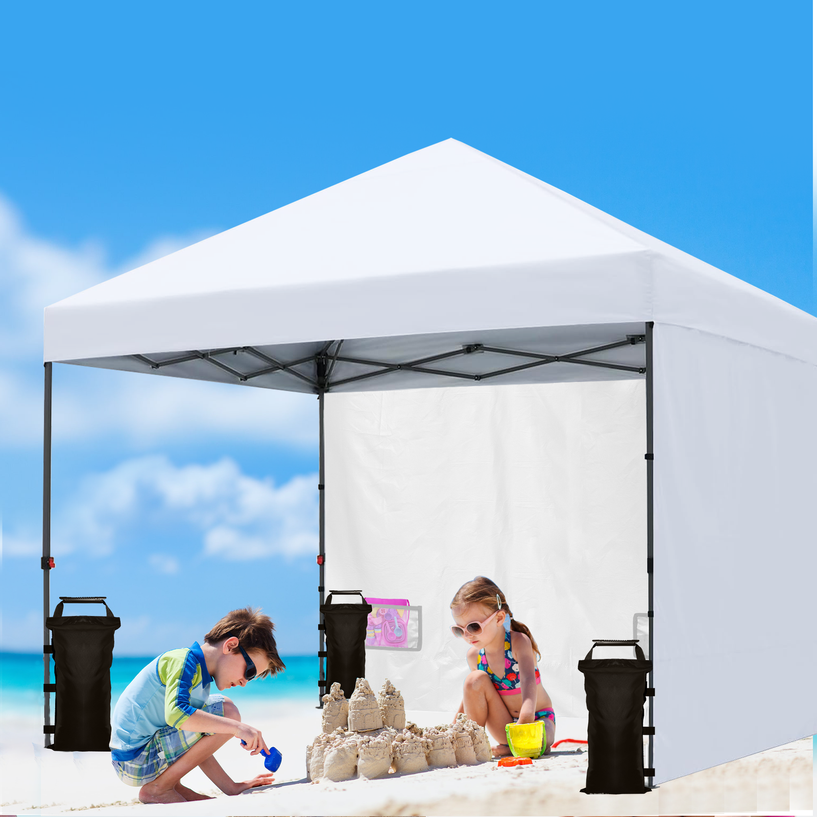 SANWAY 120 LBS (Unfilled) Sand Bags for Canopy Weights, Windproof-Portable and Durable to Secure Tents, Canopies, and Umbrellas-Black-3 - Image 7