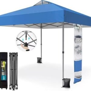 10x10 Pop Up Canopy Tent, 0S-1hanging Bag- Blue