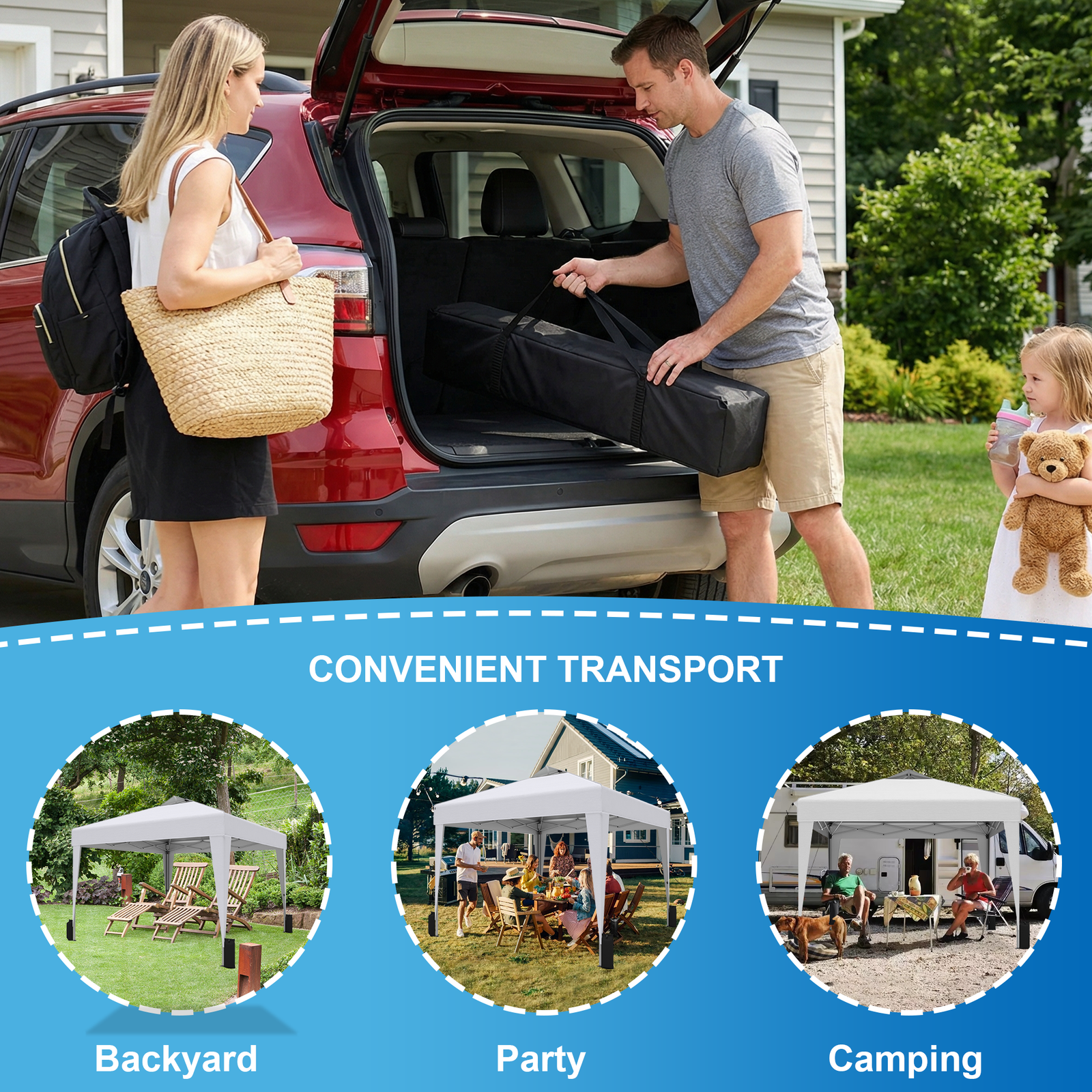 SANWAY 10x10 Pop Up Canopy Tent, Black - Image 5
