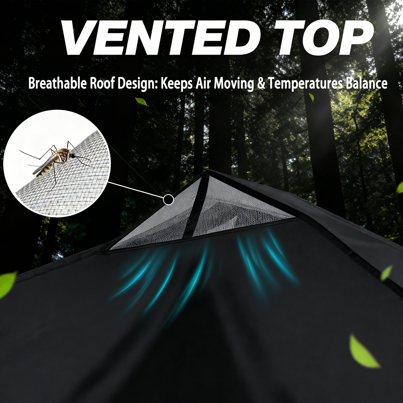 SANWAY 10x10 Pop up Canopy, Heavy Duty One Push, Outdoor Instant Canopy Protable for Events Camping Beach Tent - Black - Image 8