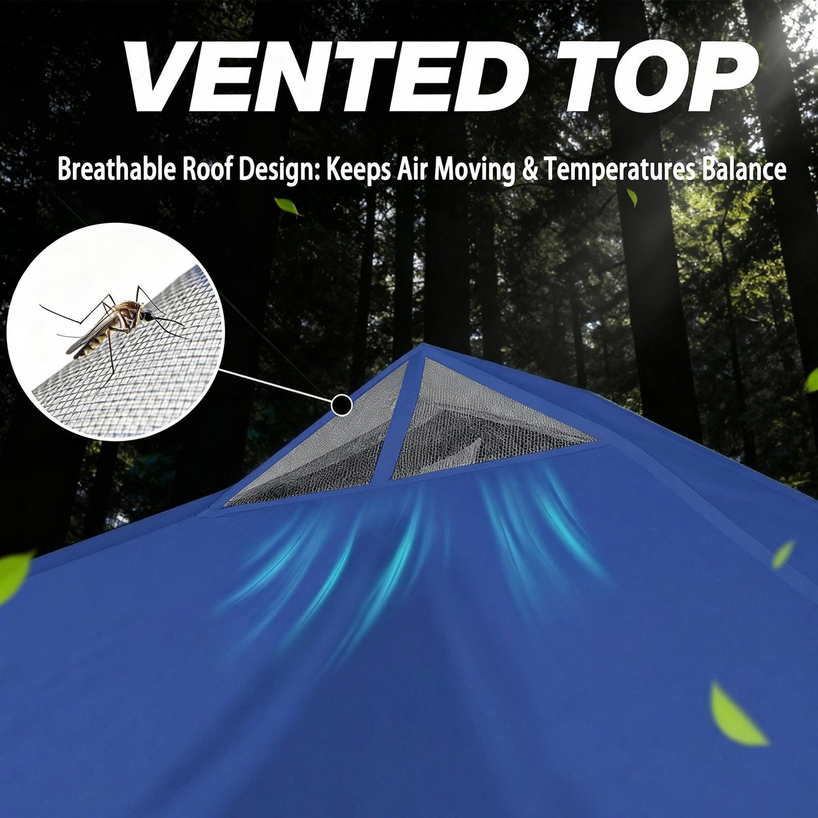 SANWAY 10x10 Pop up Canopy, Heavy Duty One Push, Outdoor Instant Canopy Protable for Events Camping Beach Tent - Blue - Image 7