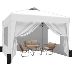SANWAY 10x10 Pop Up Canopy Tent with Sidewalls x 4 – Easy Setup Canopy Tent, Waterproof, UV-Resistant